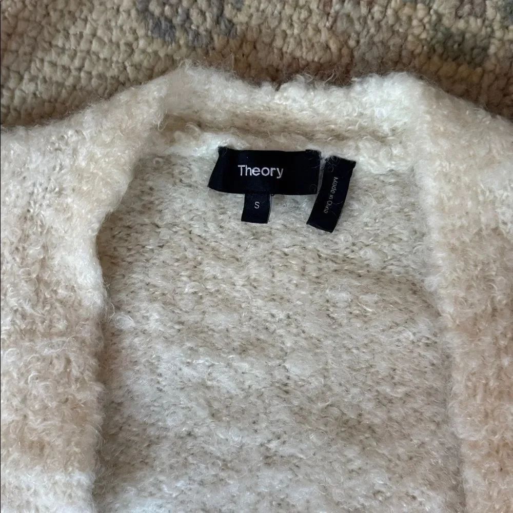 Theory Cream Open-Front Cardigan - Picture 4 of 7
